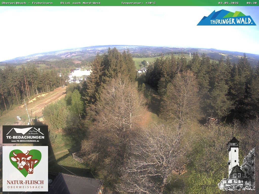 Archiv Foto Webcam Oberweissbach - Blick vom Fröbelturm