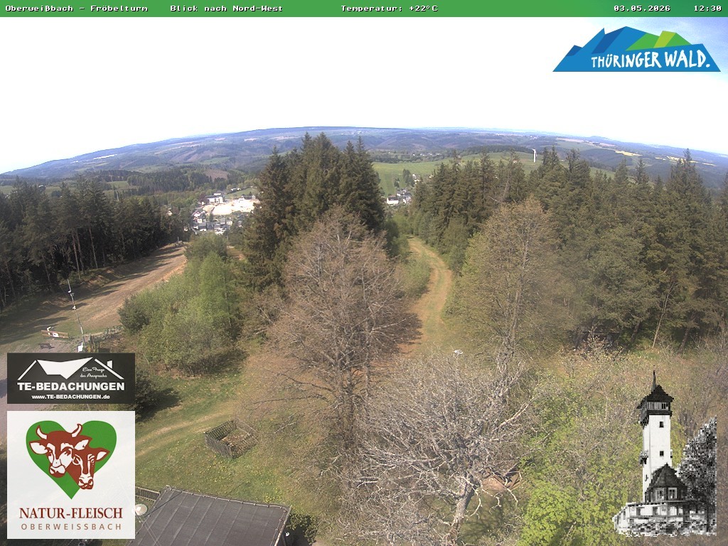 Archiv Foto Webcam Oberweissbach - Blick vom Fröbelturm