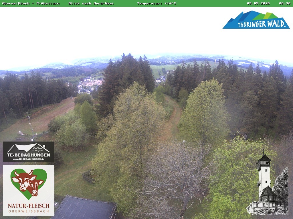Archiv Foto Webcam Oberweissbach - Blick vom Fröbelturm