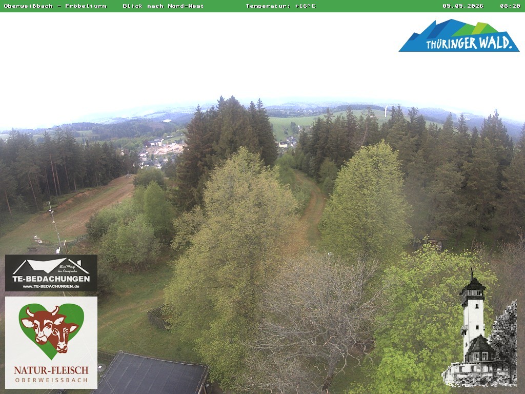Archiv Foto Webcam Oberweissbach - Blick vom Fröbelturm