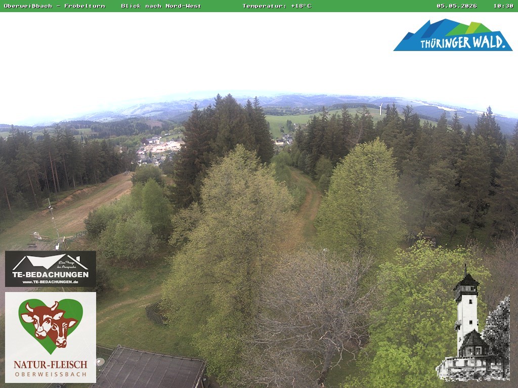 Archiv Foto Webcam Oberweissbach - Blick vom Fröbelturm