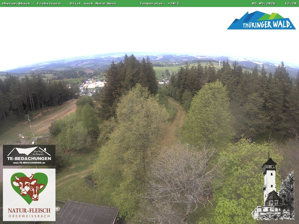 Archiv Foto Webcam Oberweissbach - Blick vom Fröbelturm