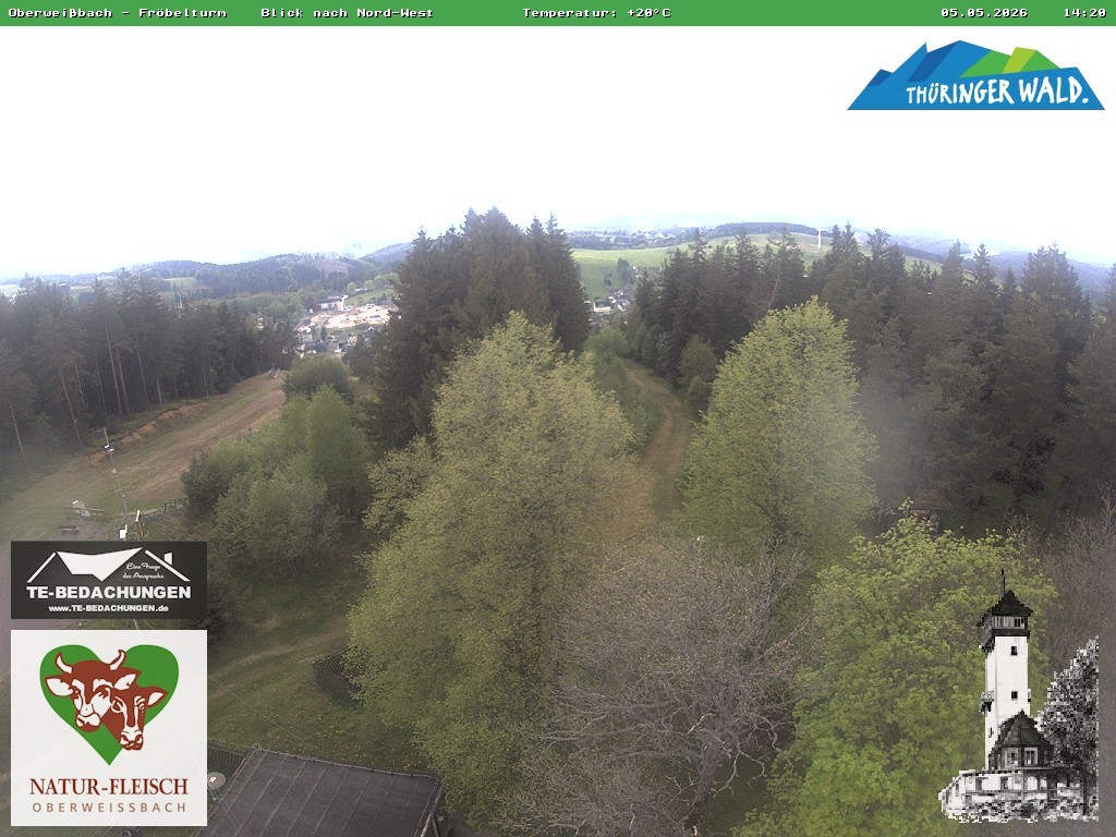 Archiv Foto Webcam Oberweissbach - Blick vom Fröbelturm