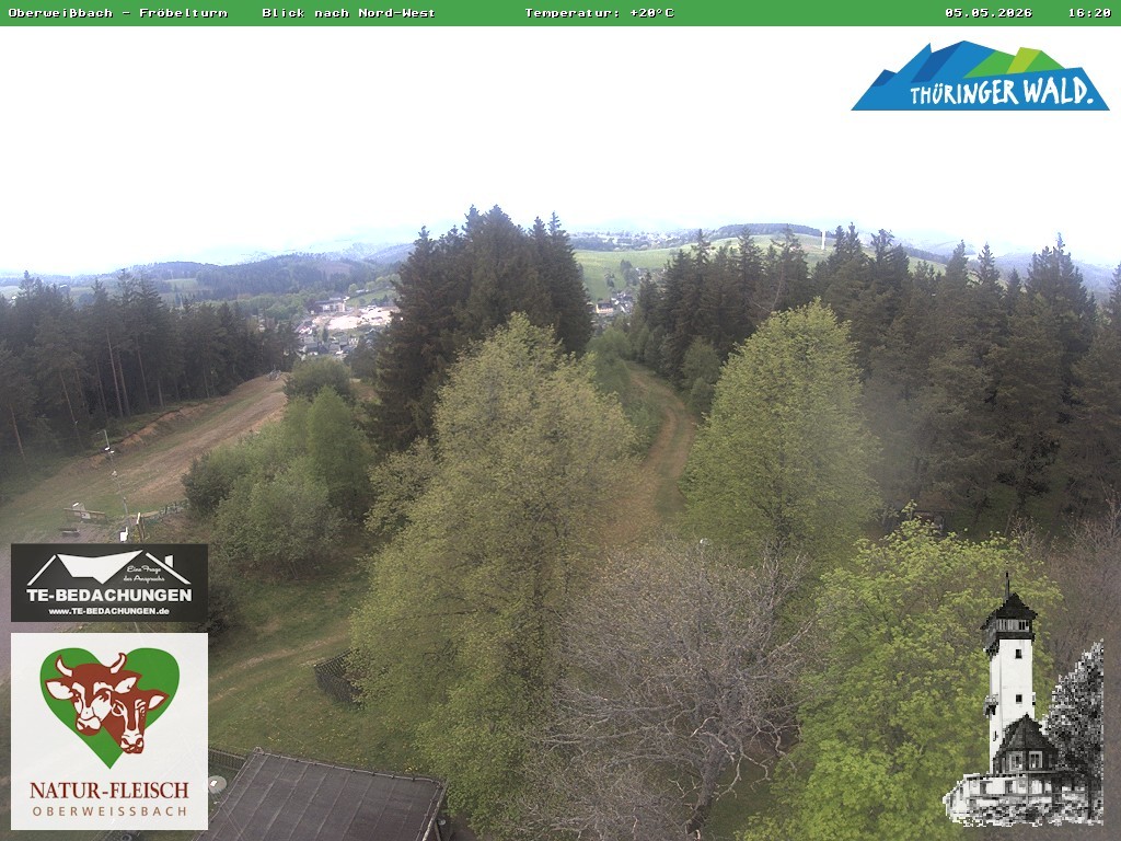 Archiv Foto Webcam Oberweissbach - Blick vom Fröbelturm