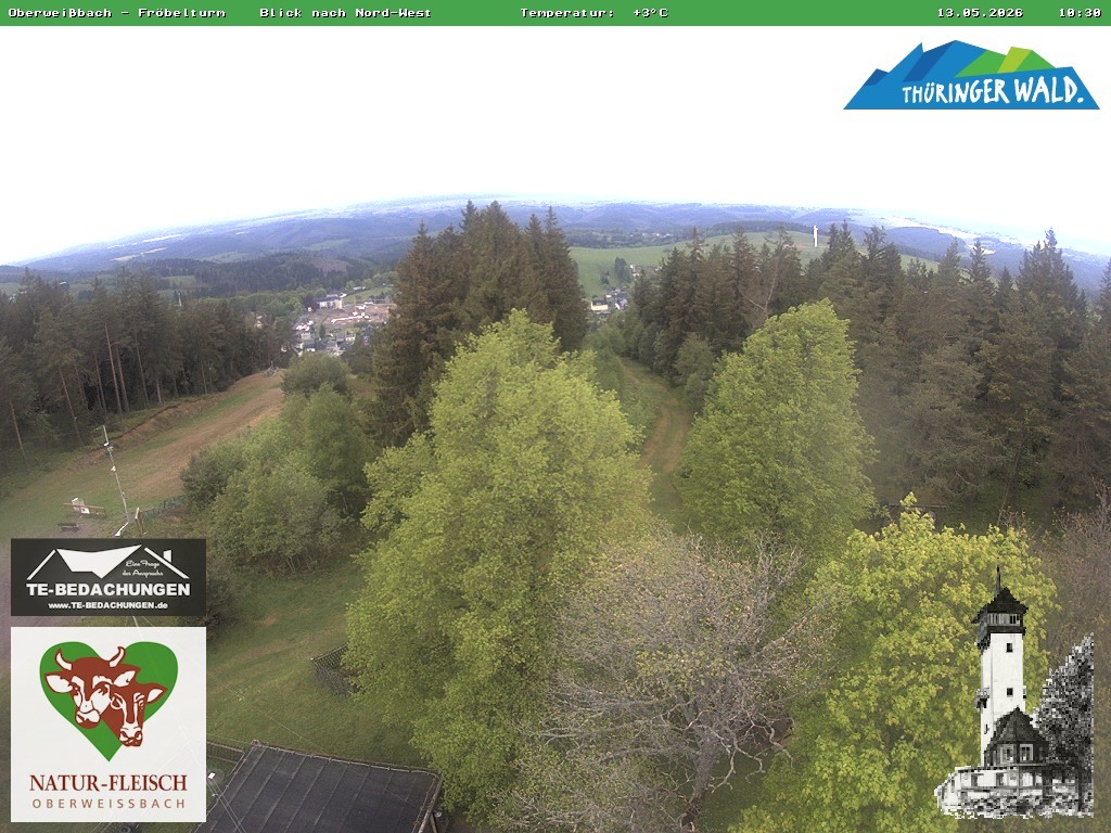 Archiv Foto Webcam Oberweissbach - Blick vom Fröbelturm