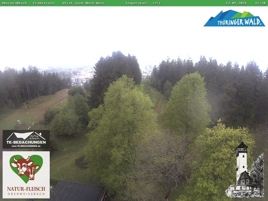 Archiv Foto Webcam Oberweissbach - Blick vom Fröbelturm
