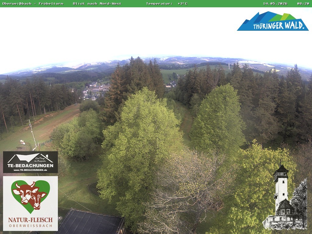 Archiv Foto Webcam Oberweissbach - Blick vom Fröbelturm