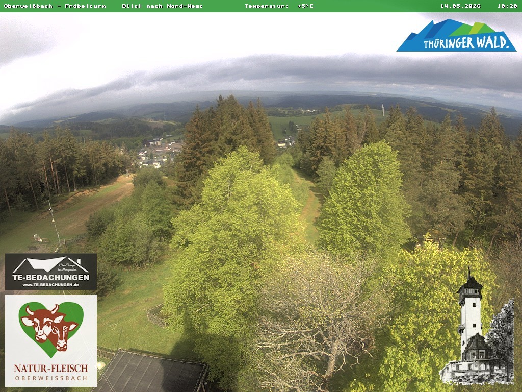 Archiv Foto Webcam Oberweissbach - Blick vom Fröbelturm