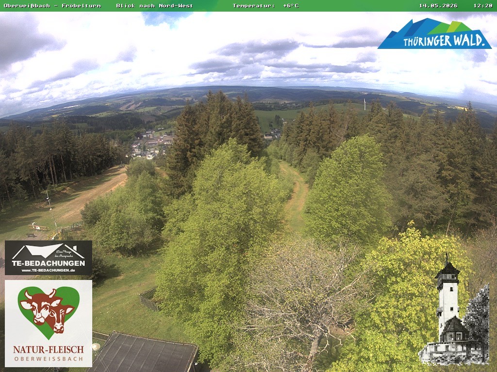 Archiv Foto Webcam Oberweissbach - Blick vom Fröbelturm