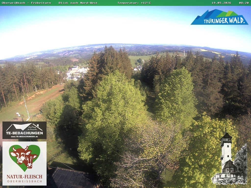 Archiv Foto Webcam Oberweissbach - Blick vom Fröbelturm