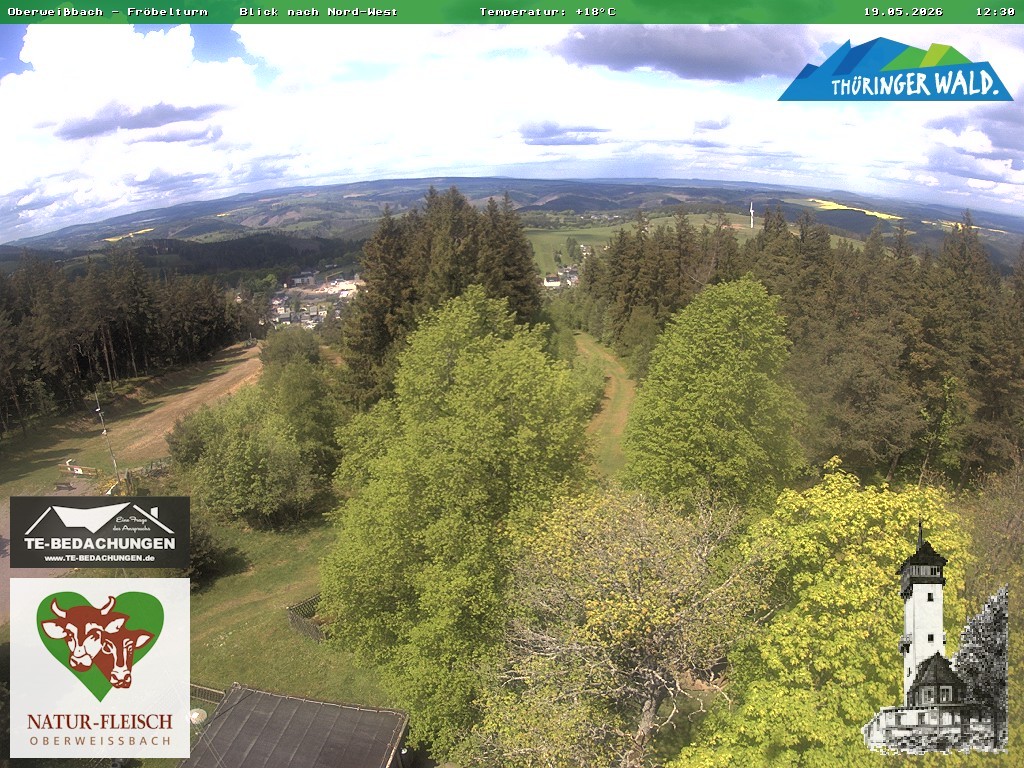 Archiv Foto Webcam Oberweissbach - Blick vom Fröbelturm