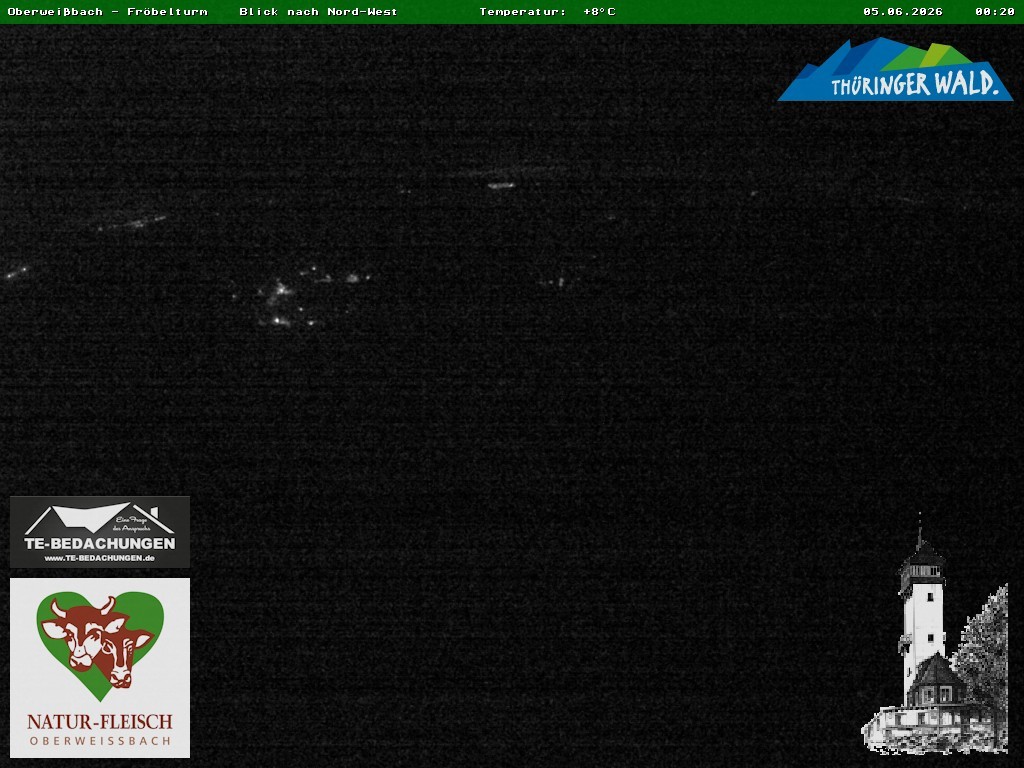 Archived image Webcam Oberweissbach - View from Froebelturm Restaurant