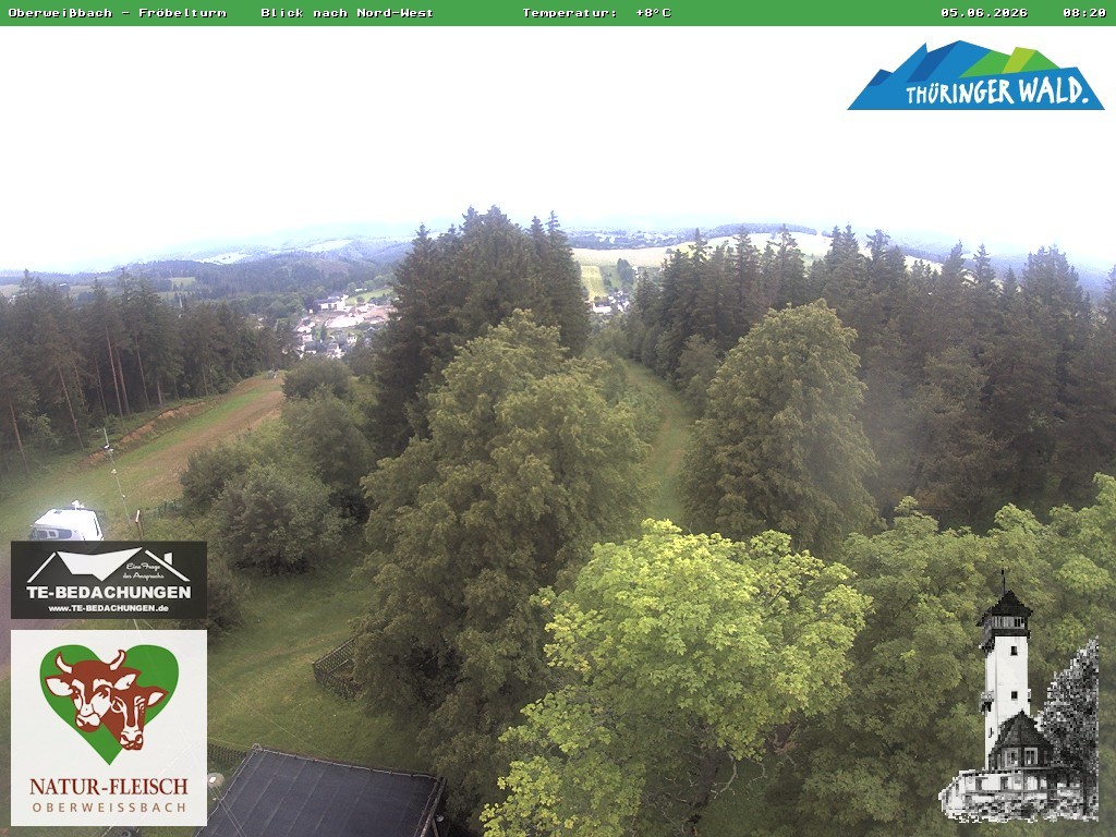 Archiv Foto Webcam Oberweissbach - Blick vom Fröbelturm