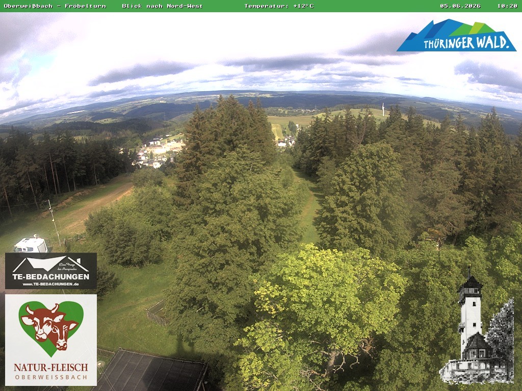 Archiv Foto Webcam Oberweissbach - Blick vom Fröbelturm