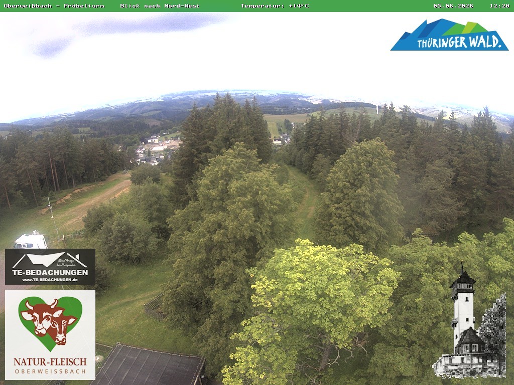 Archiv Foto Webcam Oberweissbach - Blick vom Fröbelturm