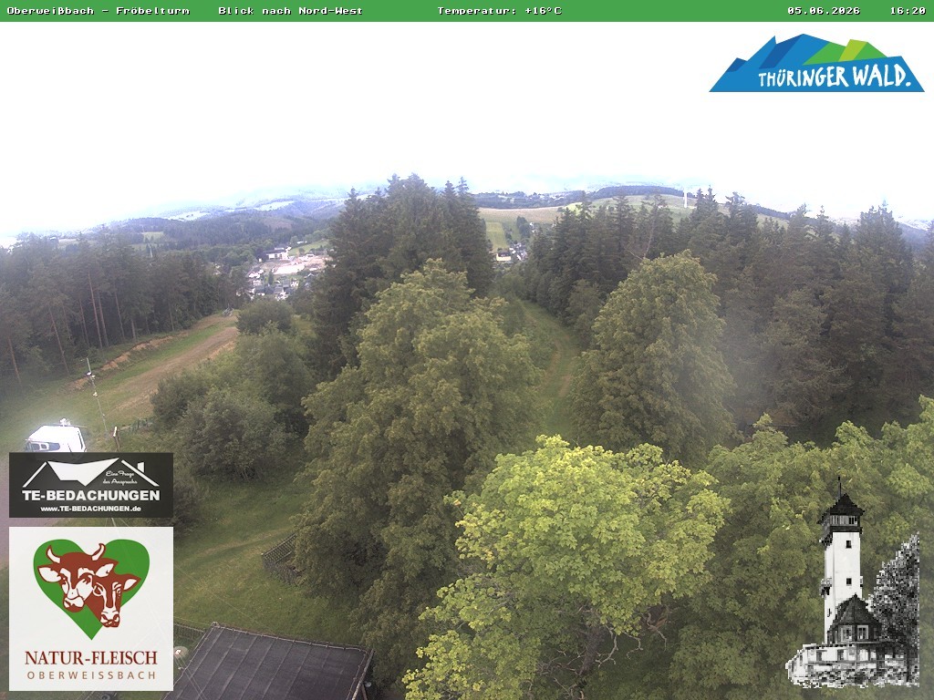 Archiv Foto Webcam Oberweissbach - Blick vom Fröbelturm