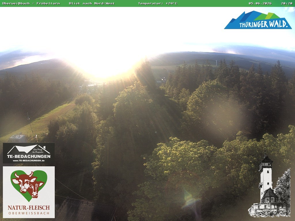 Archiv Foto Webcam Oberweissbach - Blick vom Fröbelturm