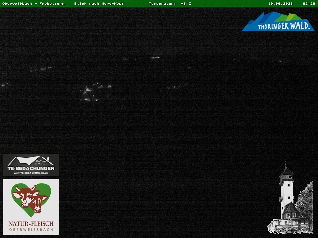 Archived image Webcam Oberweissbach - View from Froebelturm Restaurant