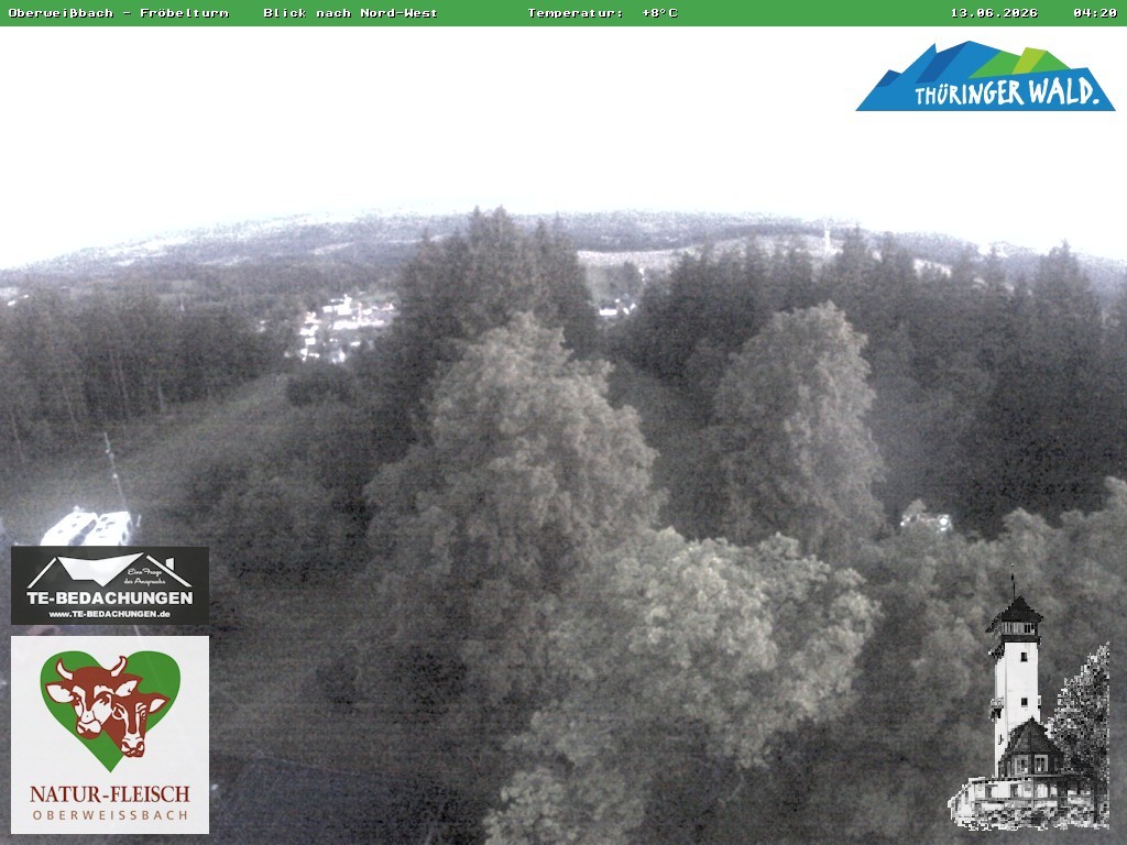 Archiv Foto Webcam Oberweissbach - Blick vom Fröbelturm
