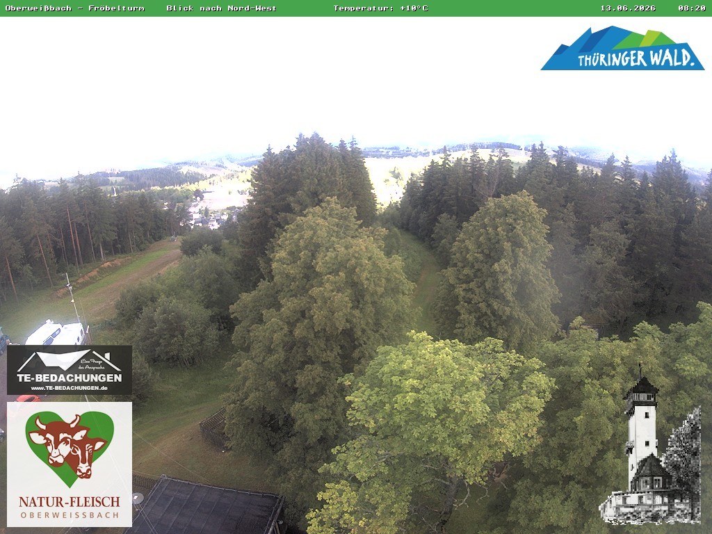 Archiv Foto Webcam Oberweissbach - Blick vom Fröbelturm