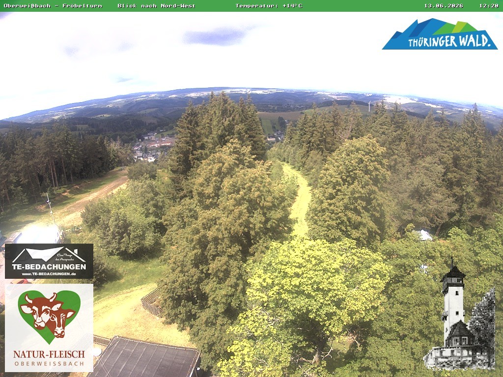 Archiv Foto Webcam Oberweissbach - Blick vom Fröbelturm
