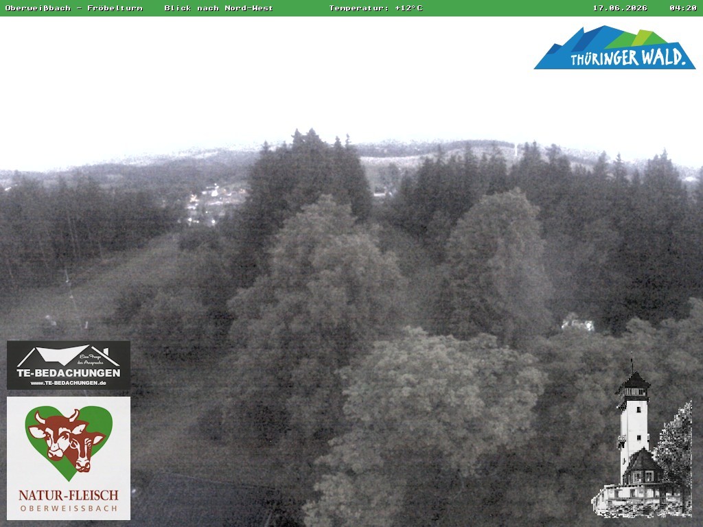 Archiv Foto Webcam Oberweissbach - Blick vom Fröbelturm