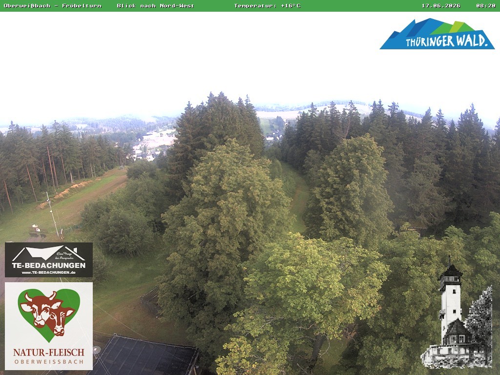 Archiv Foto Webcam Oberweissbach - Blick vom Fröbelturm