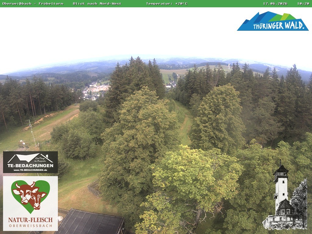 Archiv Foto Webcam Oberweissbach - Blick vom Fröbelturm
