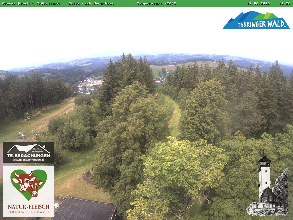 Archiv Foto Webcam Oberweissbach - Blick vom Fröbelturm