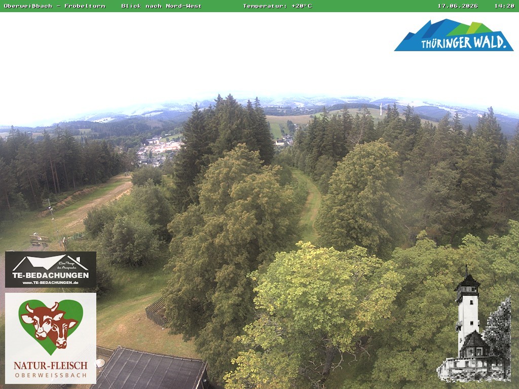 Archiv Foto Webcam Oberweissbach - Blick vom Fröbelturm