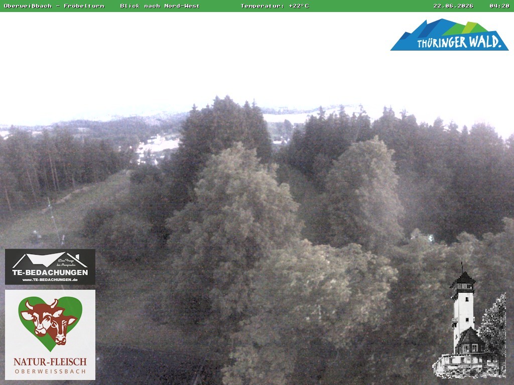 Archiv Foto Webcam Oberweissbach - Blick vom Fröbelturm