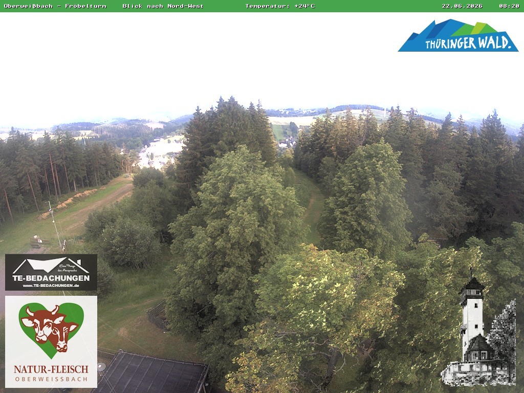 Archiv Foto Webcam Oberweissbach - Blick vom Fröbelturm