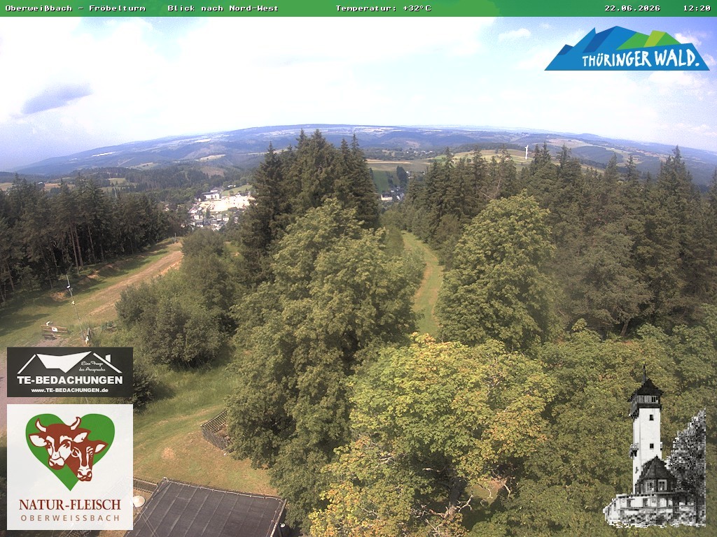 Archiv Foto Webcam Oberweissbach - Blick vom Fröbelturm