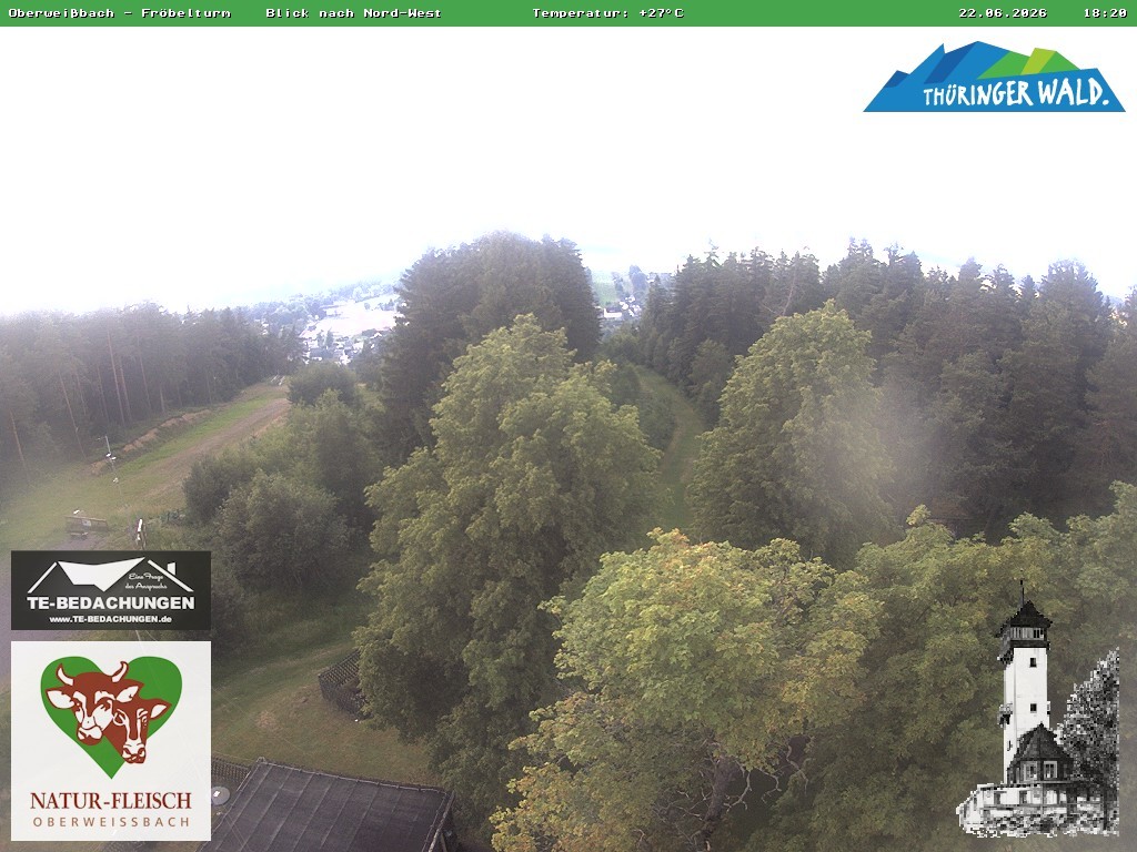 Archiv Foto Webcam Oberweissbach - Blick vom Fröbelturm
