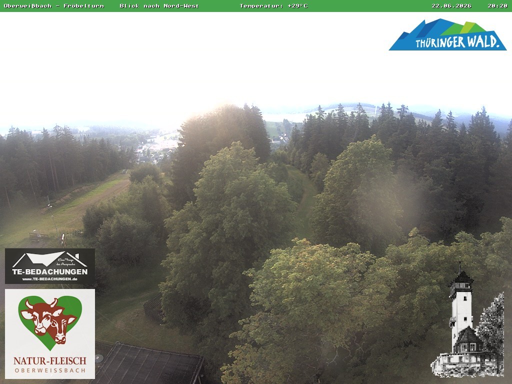 Archiv Foto Webcam Oberweissbach - Blick vom Fröbelturm