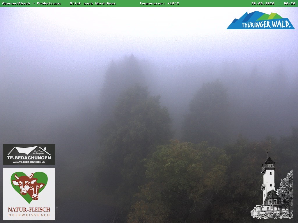 Archiv Foto Webcam Oberweissbach - Blick vom Fröbelturm