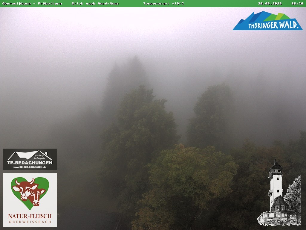 Archiv Foto Webcam Oberweissbach - Blick vom Fröbelturm