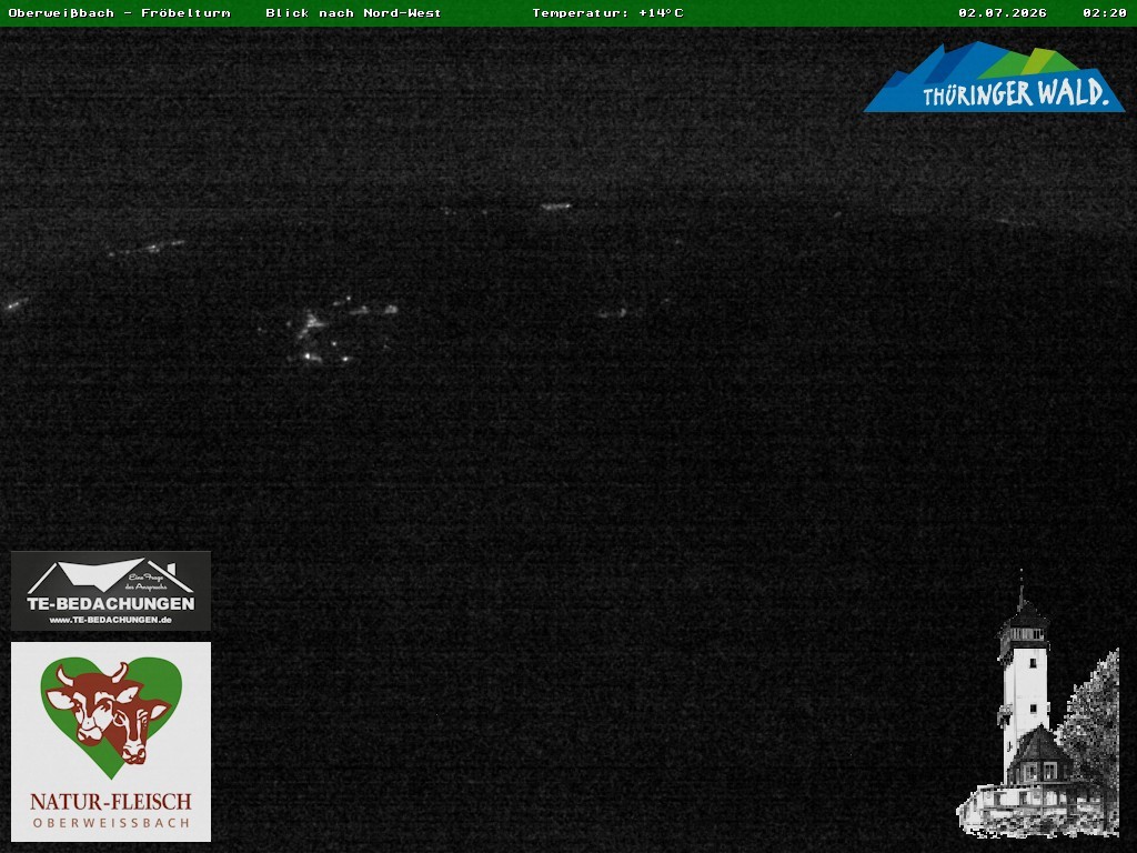 Archived image Webcam Oberweissbach - View from Froebelturm Restaurant