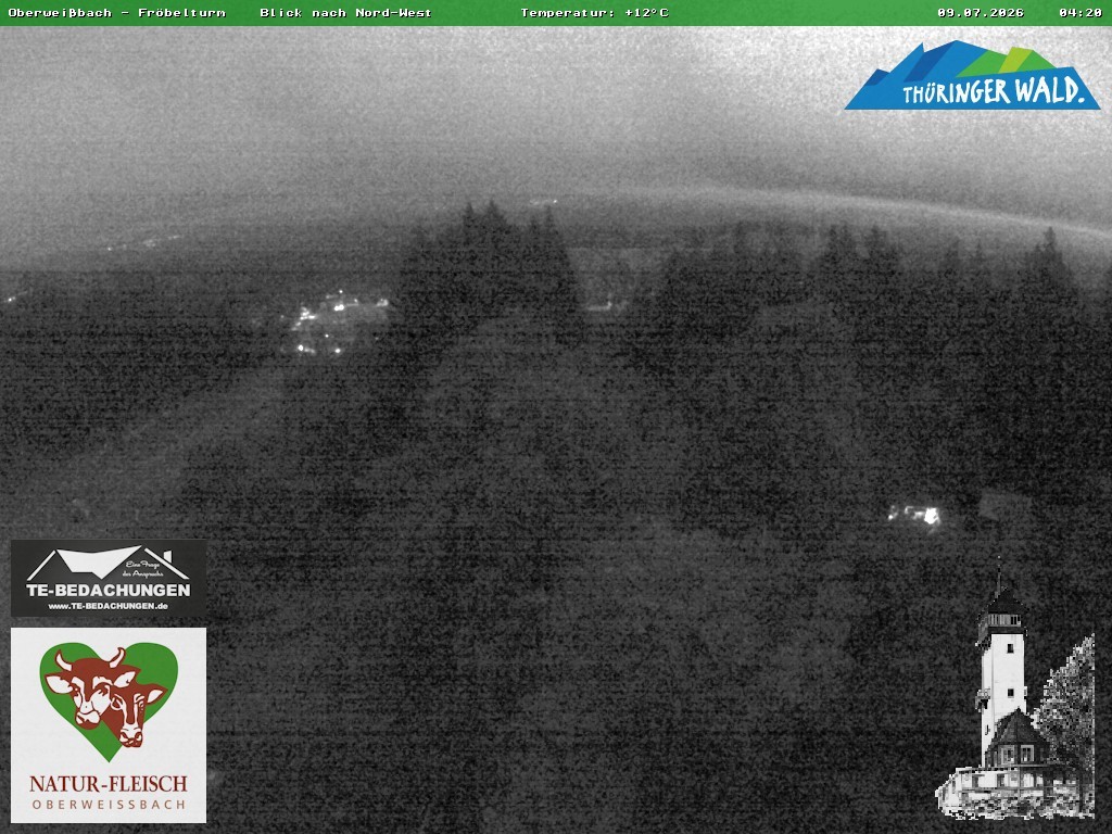 Archiv Foto Webcam Oberweissbach - Blick vom Fröbelturm