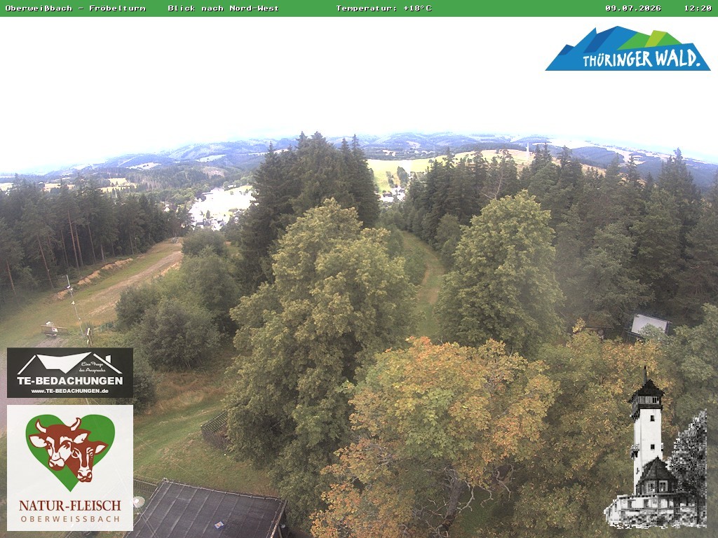 Archiv Foto Webcam Oberweissbach - Blick vom Fröbelturm