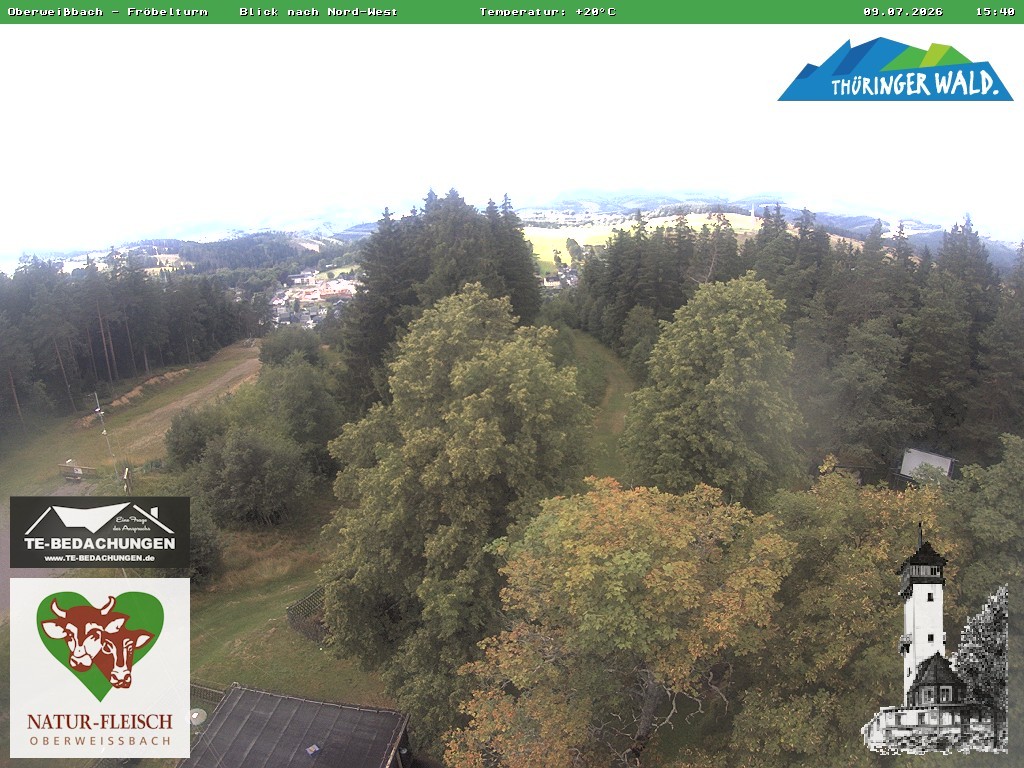 Archiv Foto Webcam Oberweissbach - Blick vom Fröbelturm