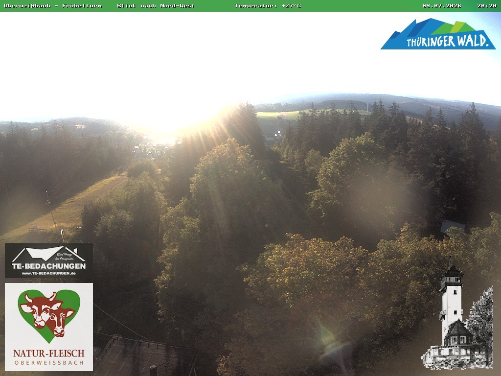 Archiv Foto Webcam Oberweissbach - Blick vom Fröbelturm