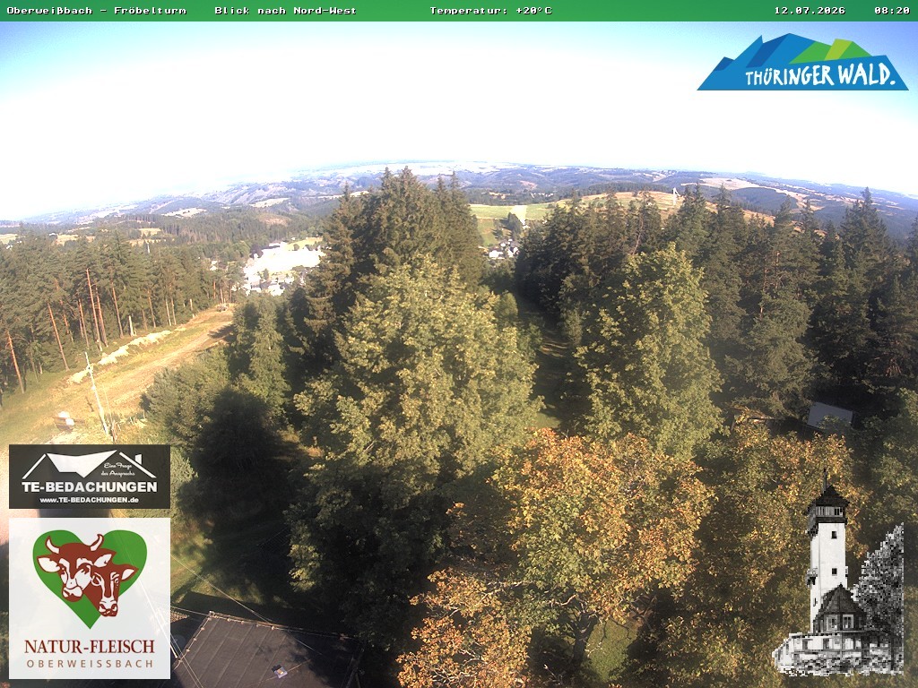 Archiv Foto Webcam Oberweissbach - Blick vom Fröbelturm