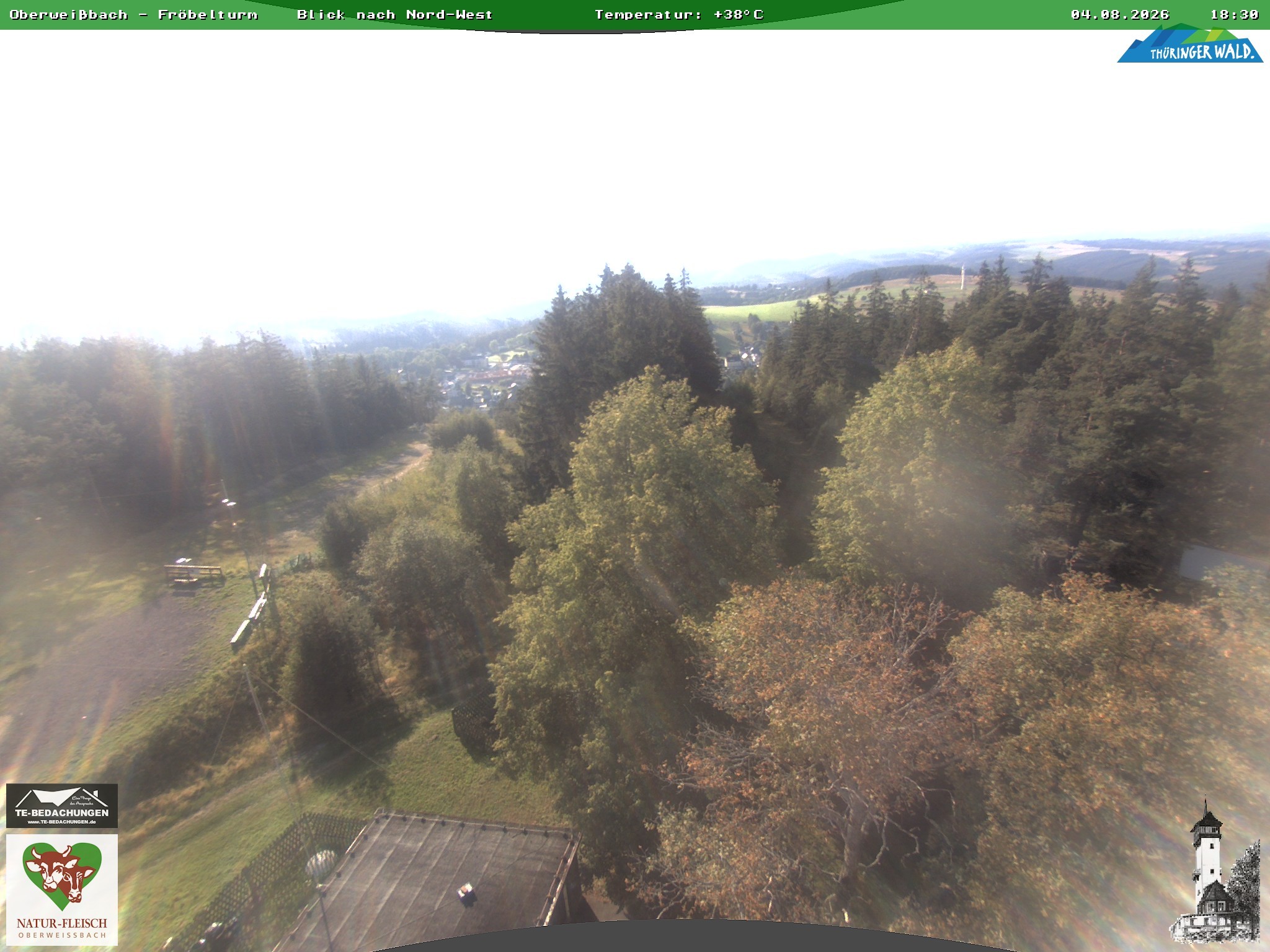Archiv Foto Webcam Oberweissbach - Blick vom Fröbelturm
