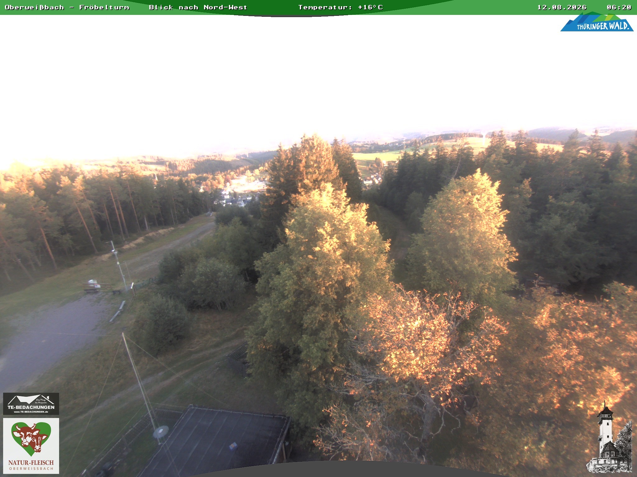 Archiv Foto Webcam Oberweissbach - Blick vom Fröbelturm