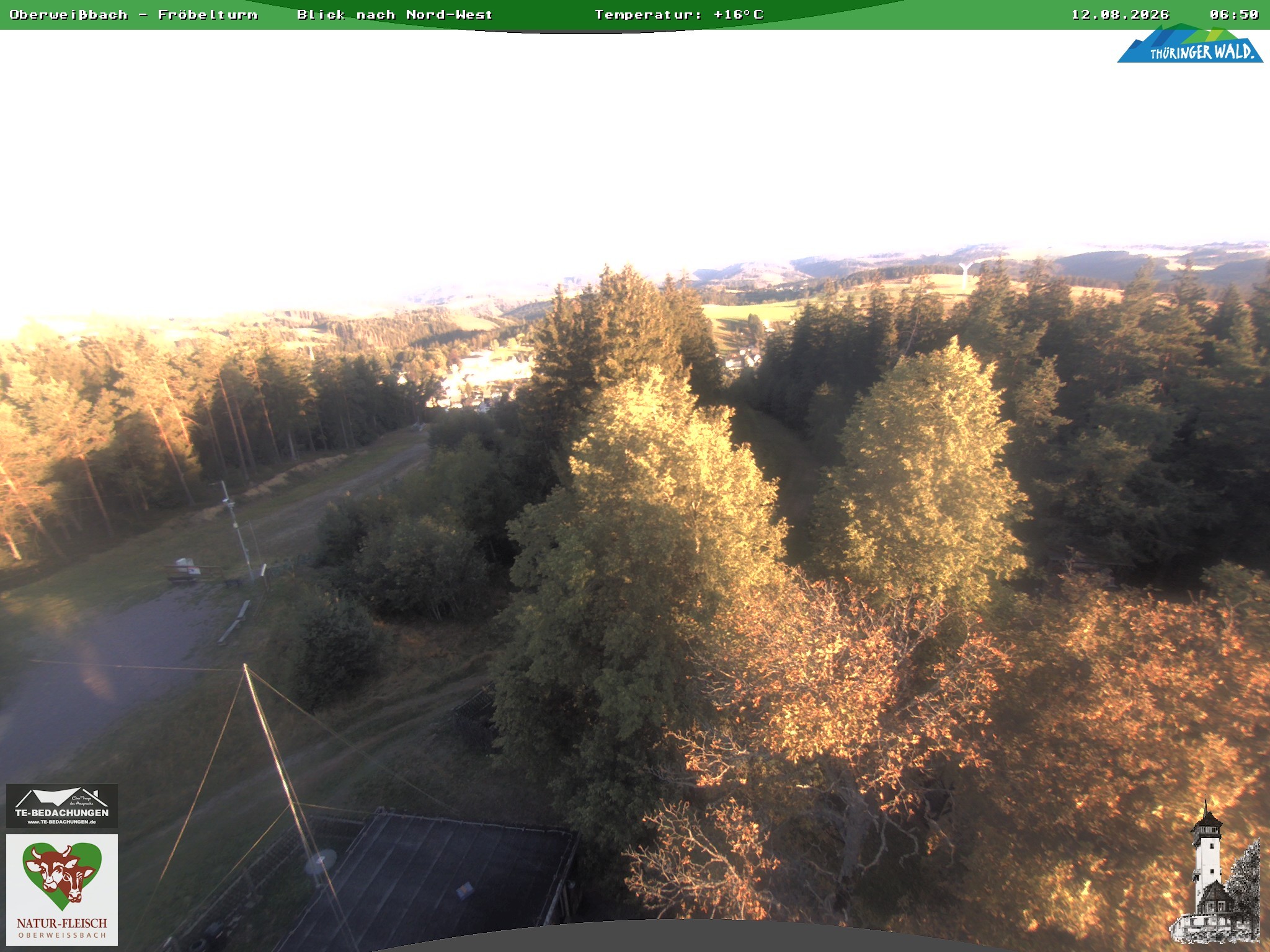 Archiv Foto Webcam Oberweissbach - Blick vom Fröbelturm