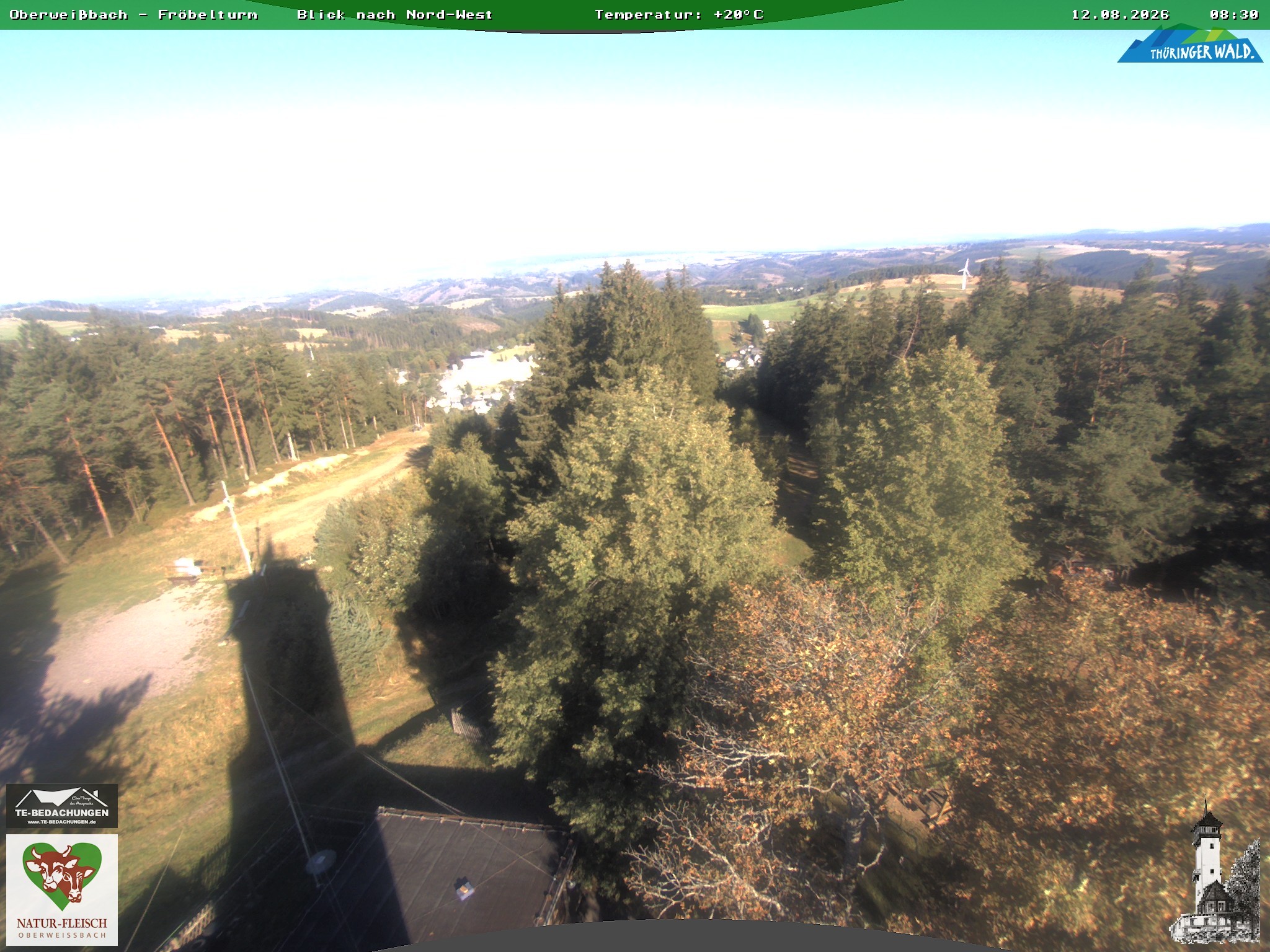 Archiv Foto Webcam Oberweissbach - Blick vom Fröbelturm