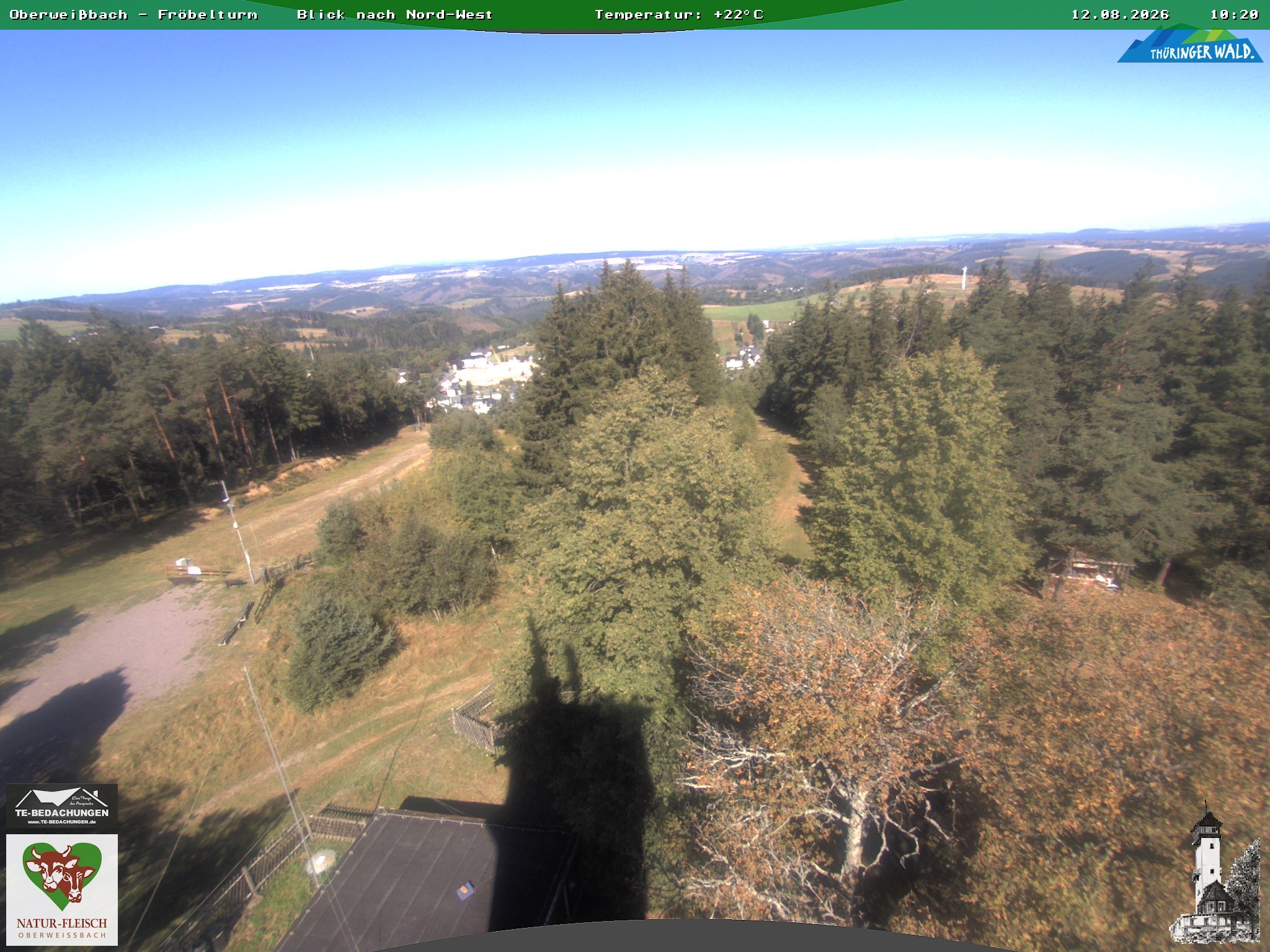 Archiv Foto Webcam Oberweissbach - Blick vom Fröbelturm