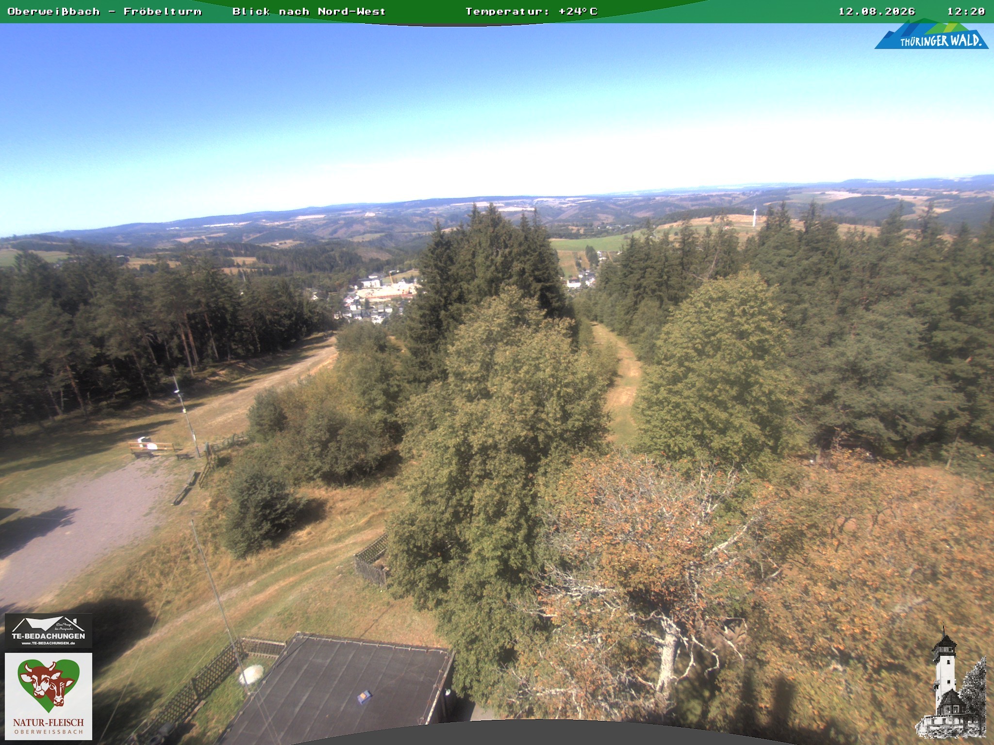 Archiv Foto Webcam Oberweissbach - Blick vom Fröbelturm
