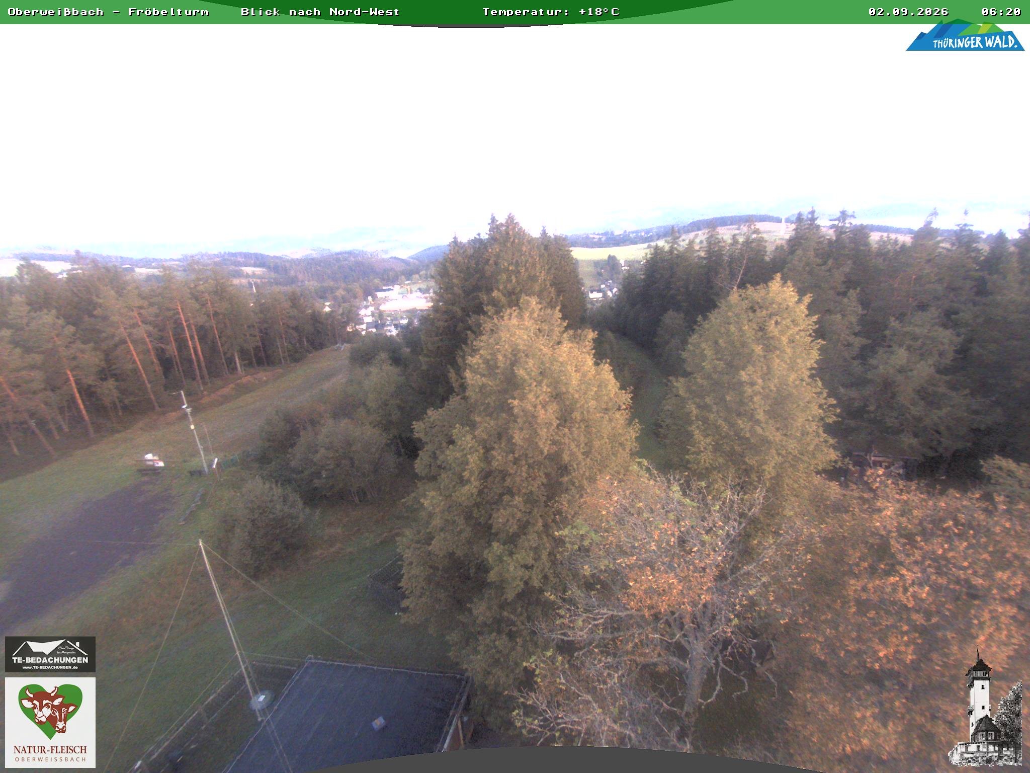 Archiv Foto Webcam Oberweissbach - Blick vom Fröbelturm